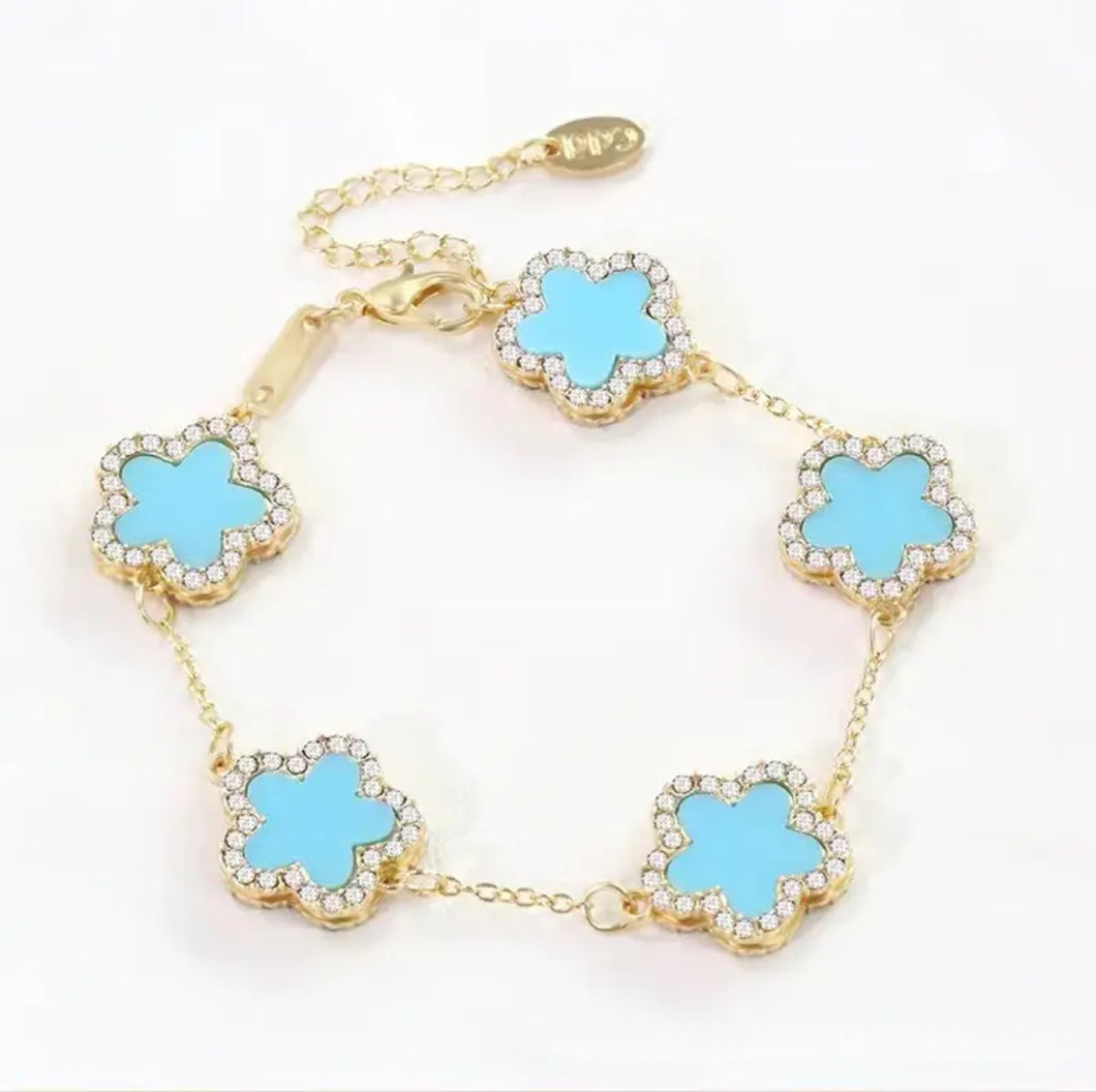 Clover Bracelet Sky blue