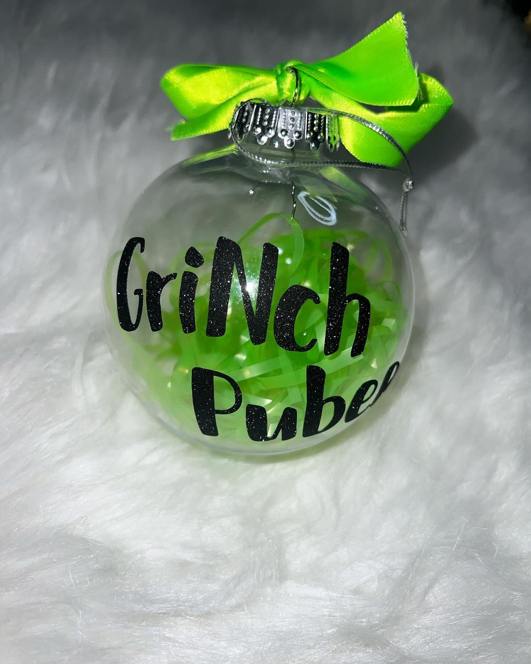 Grinch pubes ornament