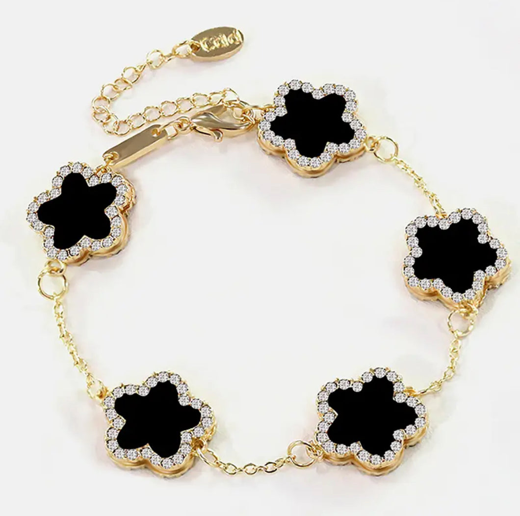 Clover Bracelet Black